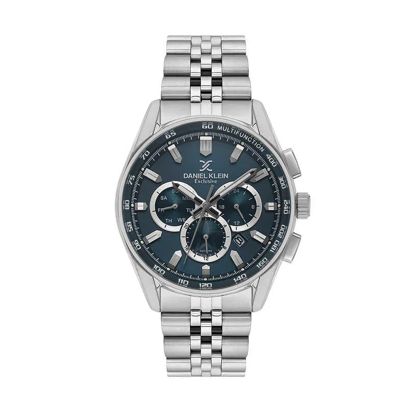 Daniel Klein Exclusive Men's Chronograph Watch Silver Stainless Steel  DK.1.14001
