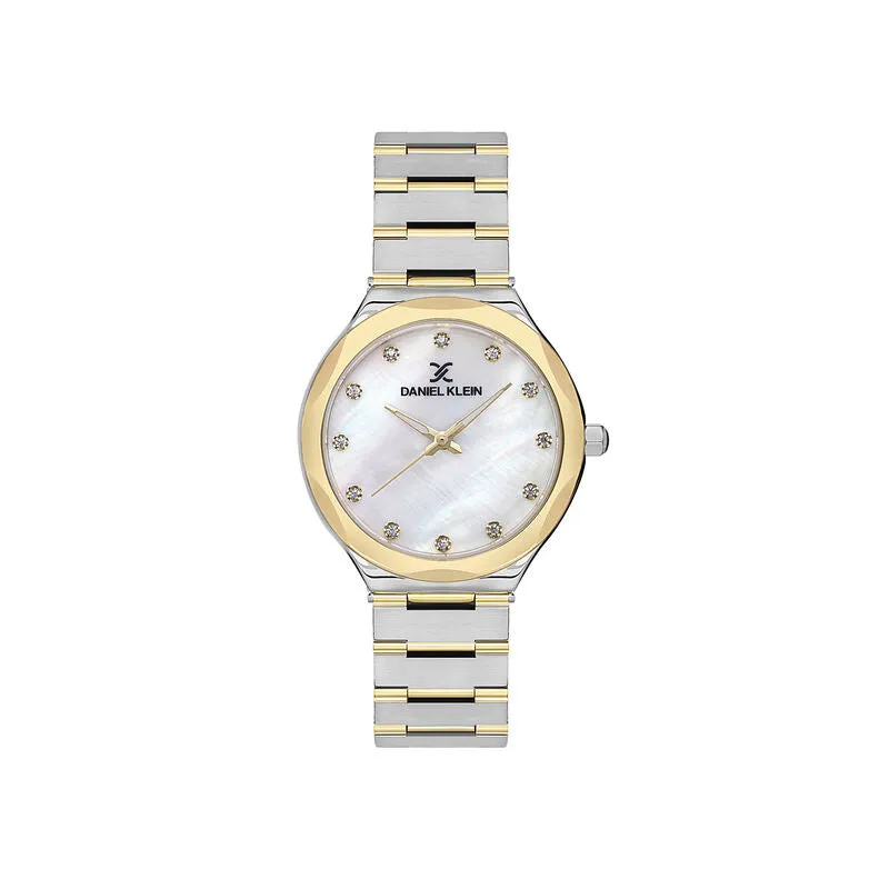 Daniel Klein Premium Women Analog Watch DK.1.13596-3 Gold Stainless Steel Strap