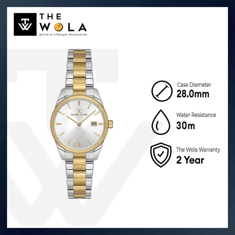 Daniel Klein Premium Women Analog Watch DK.1.13623-6 Gold Stainless Steel Strap