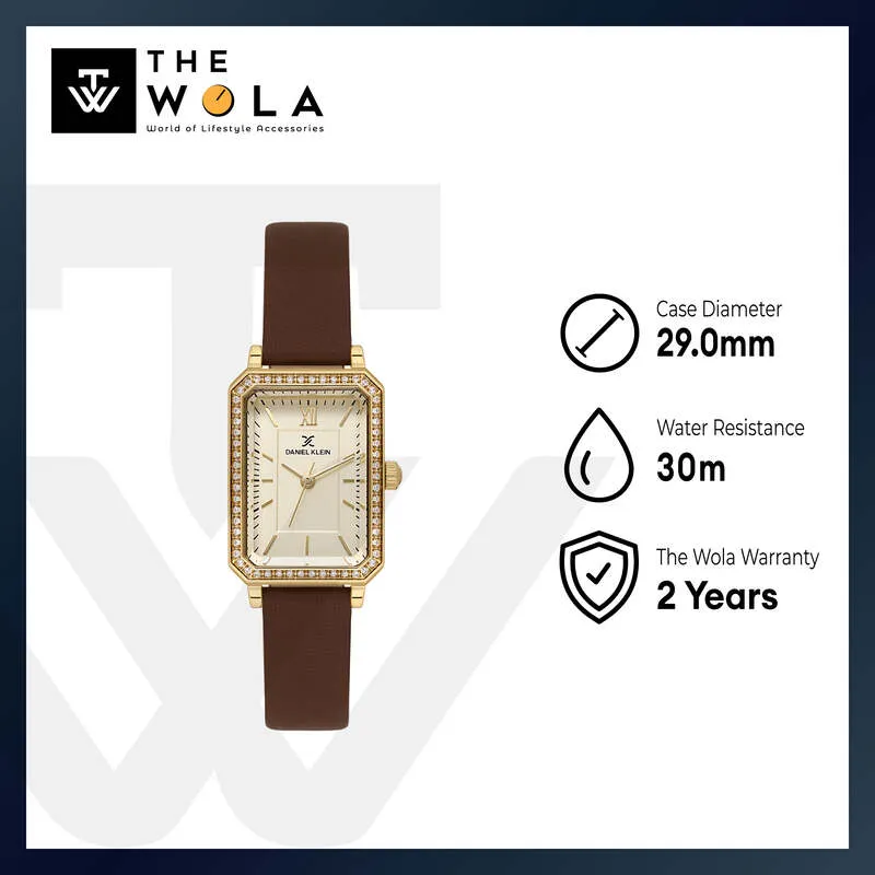 Daniel Klein Premium Women's Analog Watch Brown Genuine Leather  DK.1.13971