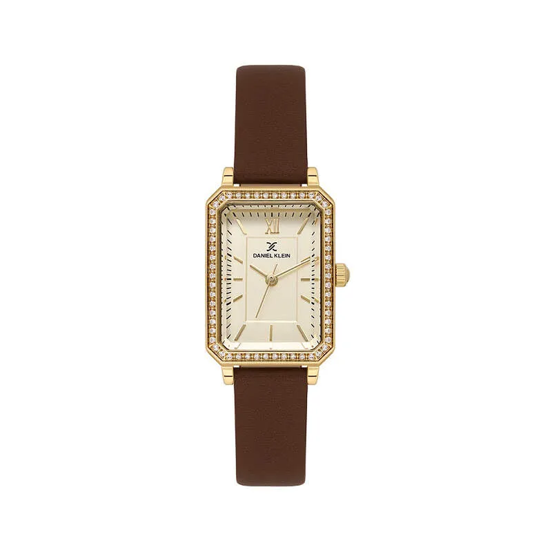 Daniel Klein Premium Women's Analog Watch Brown Genuine Leather  DK.1.13971