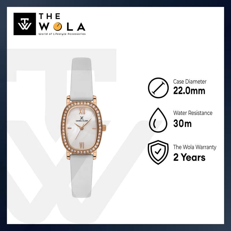 Daniel Klein Premium Women's Analog Watch White Genuine Leather  DK.1.13943