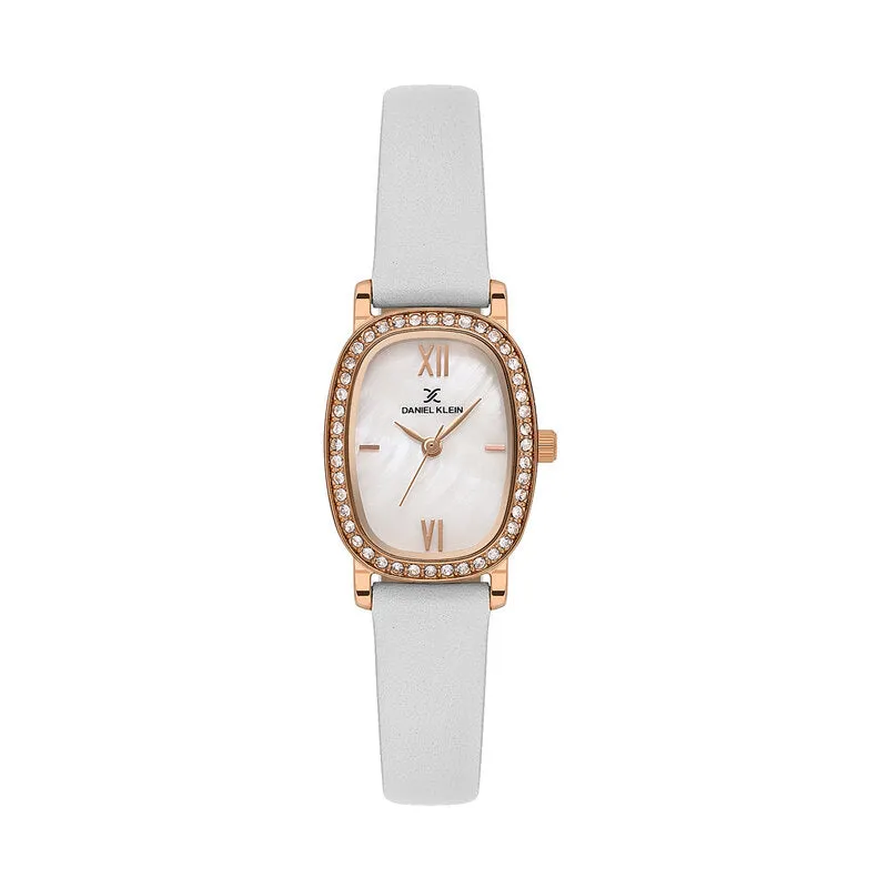 Daniel Klein Premium Women's Analog Watch White Genuine Leather  DK.1.13943