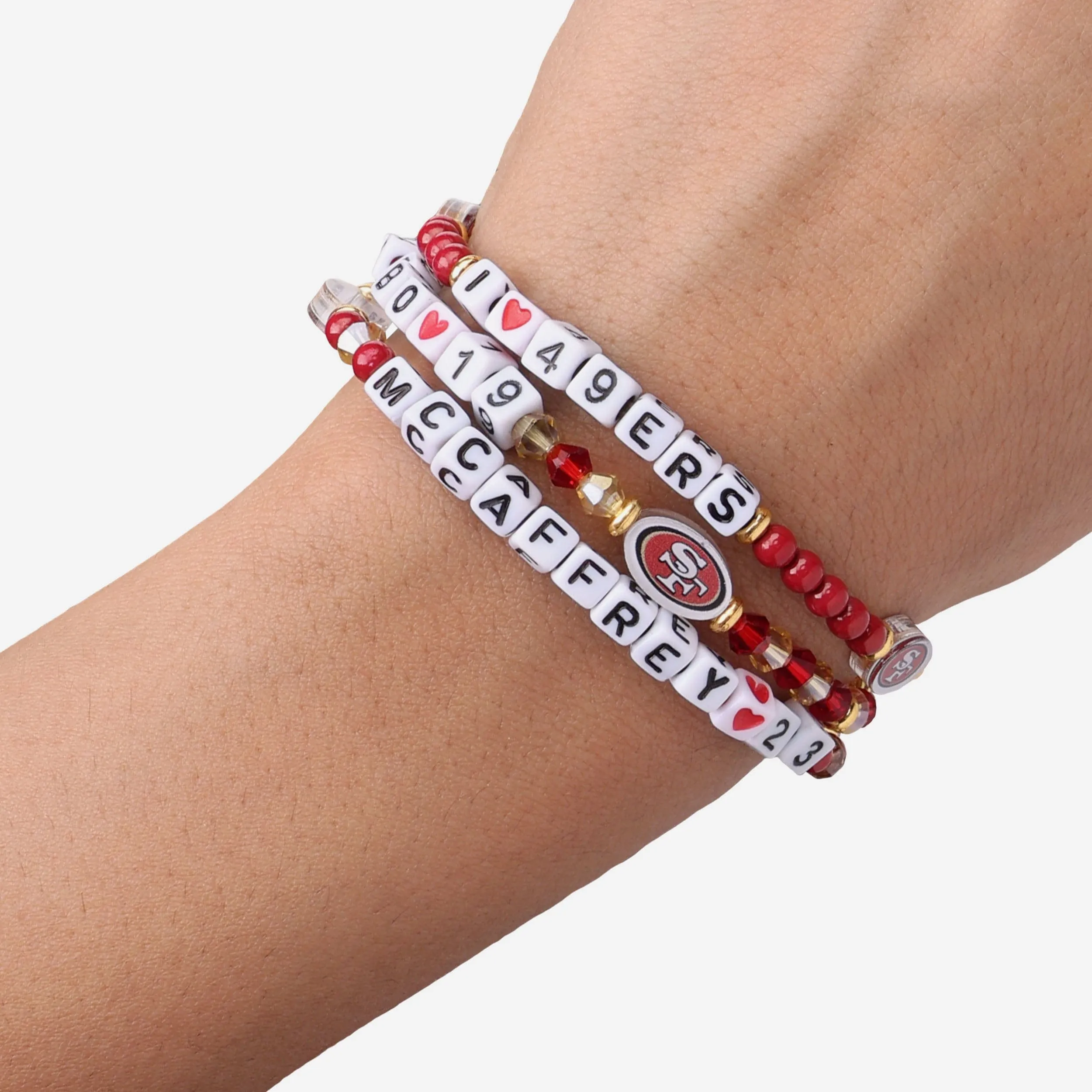 Deebo Samuel & Christian McCaffrey San Francisco 49ers 3 Pack Player Friendship Bracelet
