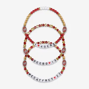 Deebo Samuel & Christian McCaffrey San Francisco 49ers 3 Pack Player Friendship Bracelet