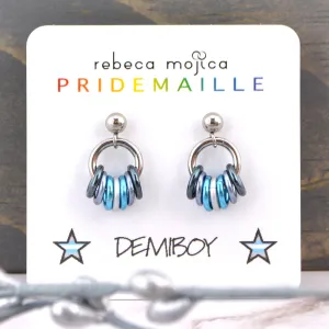Demiboy Pride - Tiny Flag Earring Studs
