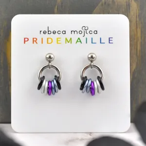 Demisexual Pride - Tiny Flag Earring Studs