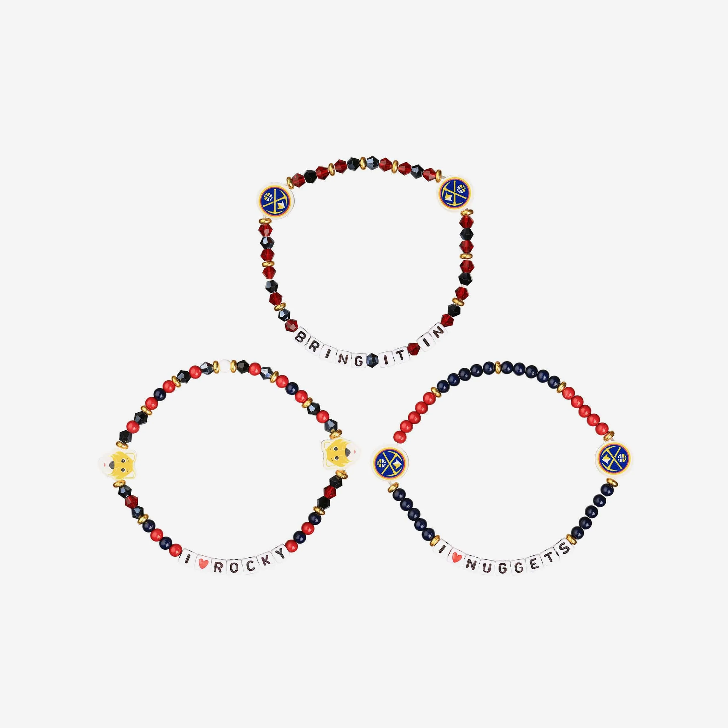 Denver Nuggets 3 Pack Friendship Bracelet