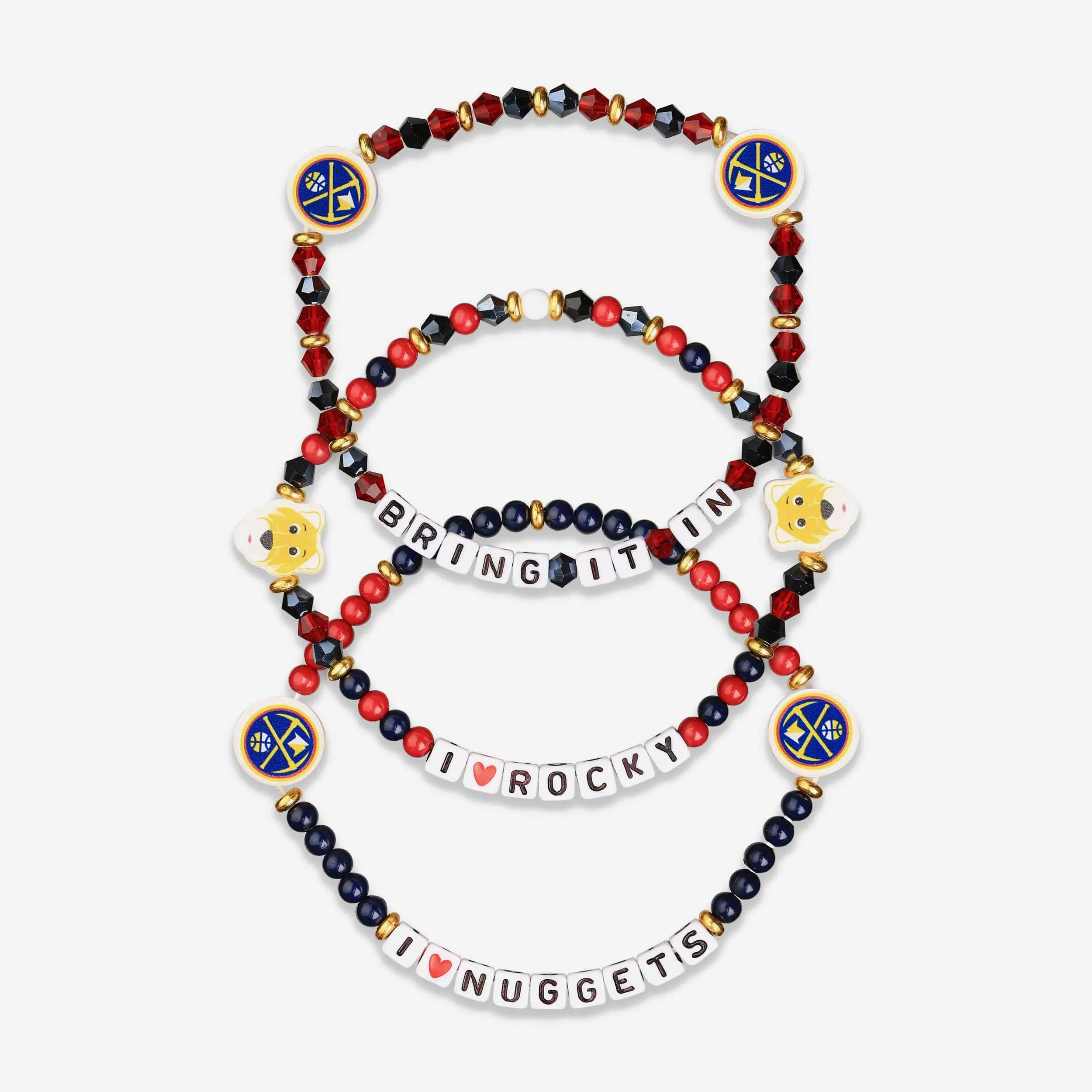 Denver Nuggets 3 Pack Friendship Bracelet