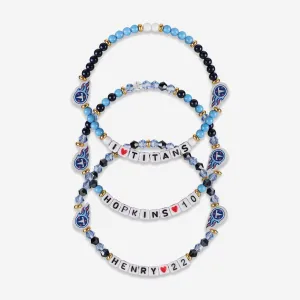 Derrick Henry & DeAndre Hopkins Tennessee Titans 3 Pack Player Friendship Bracelet