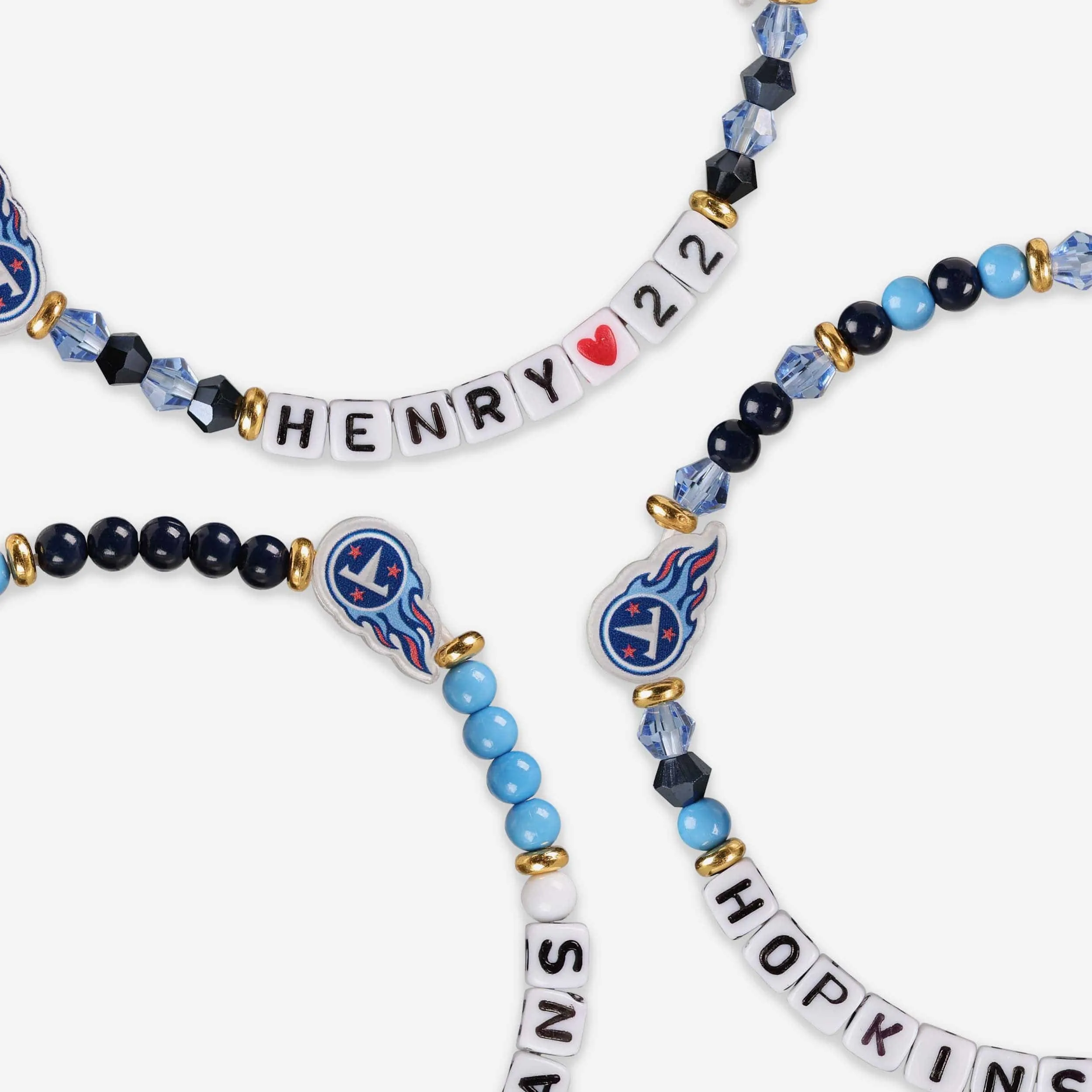 Derrick Henry & DeAndre Hopkins Tennessee Titans 3 Pack Player Friendship Bracelet