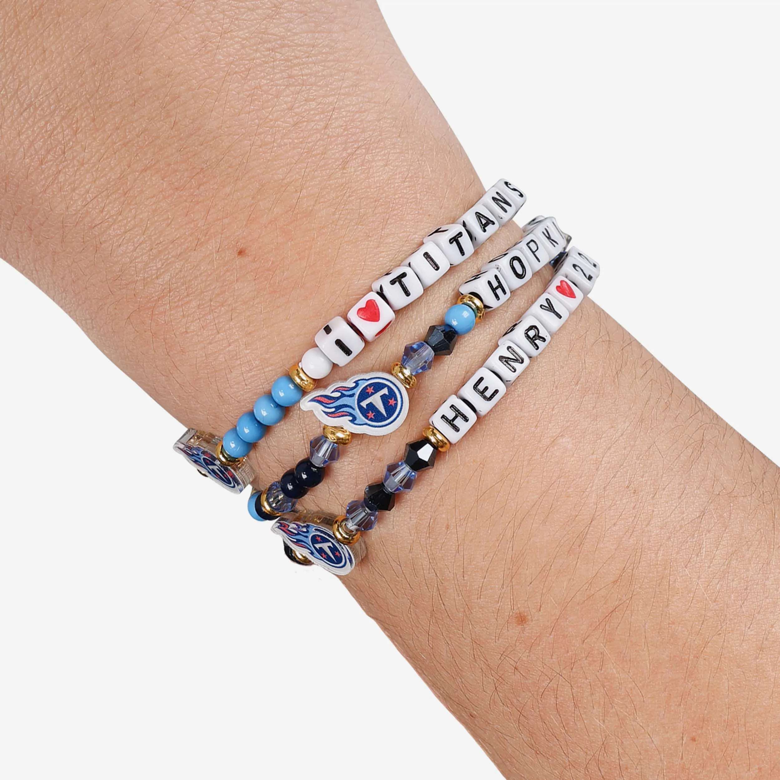 Derrick Henry & DeAndre Hopkins Tennessee Titans 3 Pack Player Friendship Bracelet