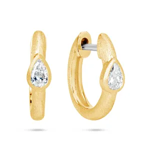 Diamond Bezel Huggie Earring