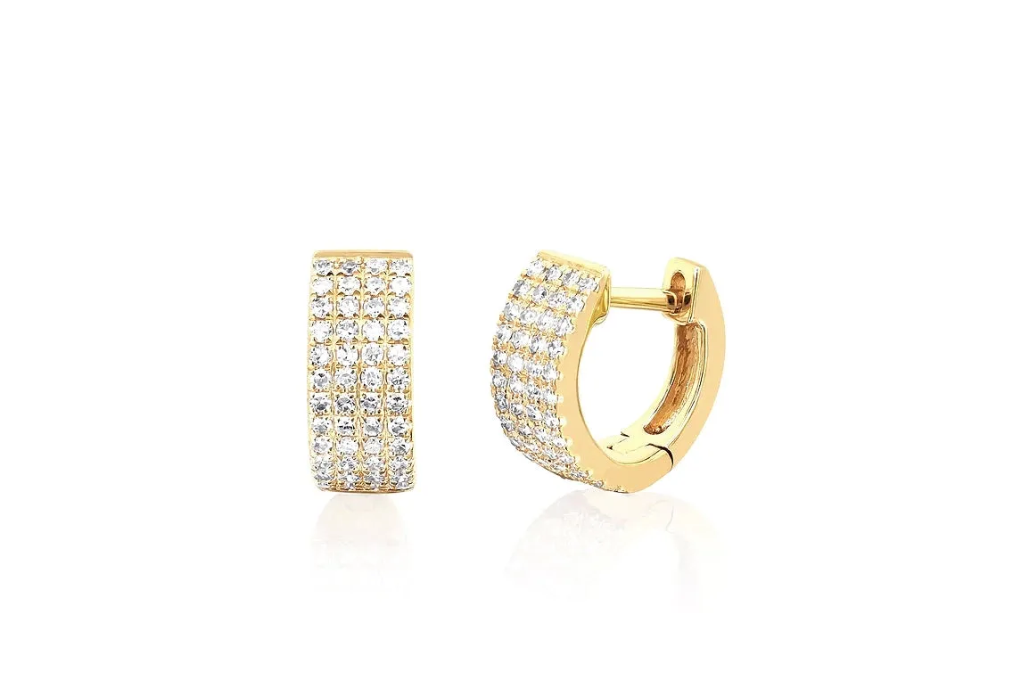 Diamond Jumbo Huggie Earrings