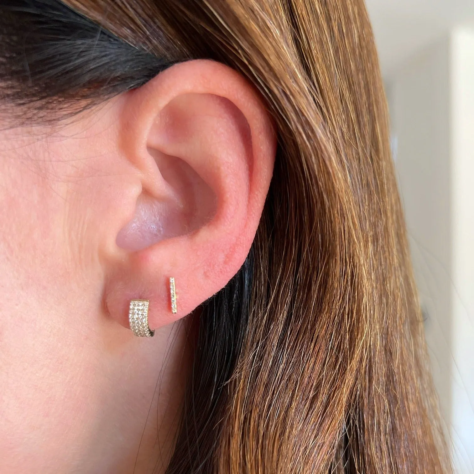 Diamond Jumbo Huggie Earrings