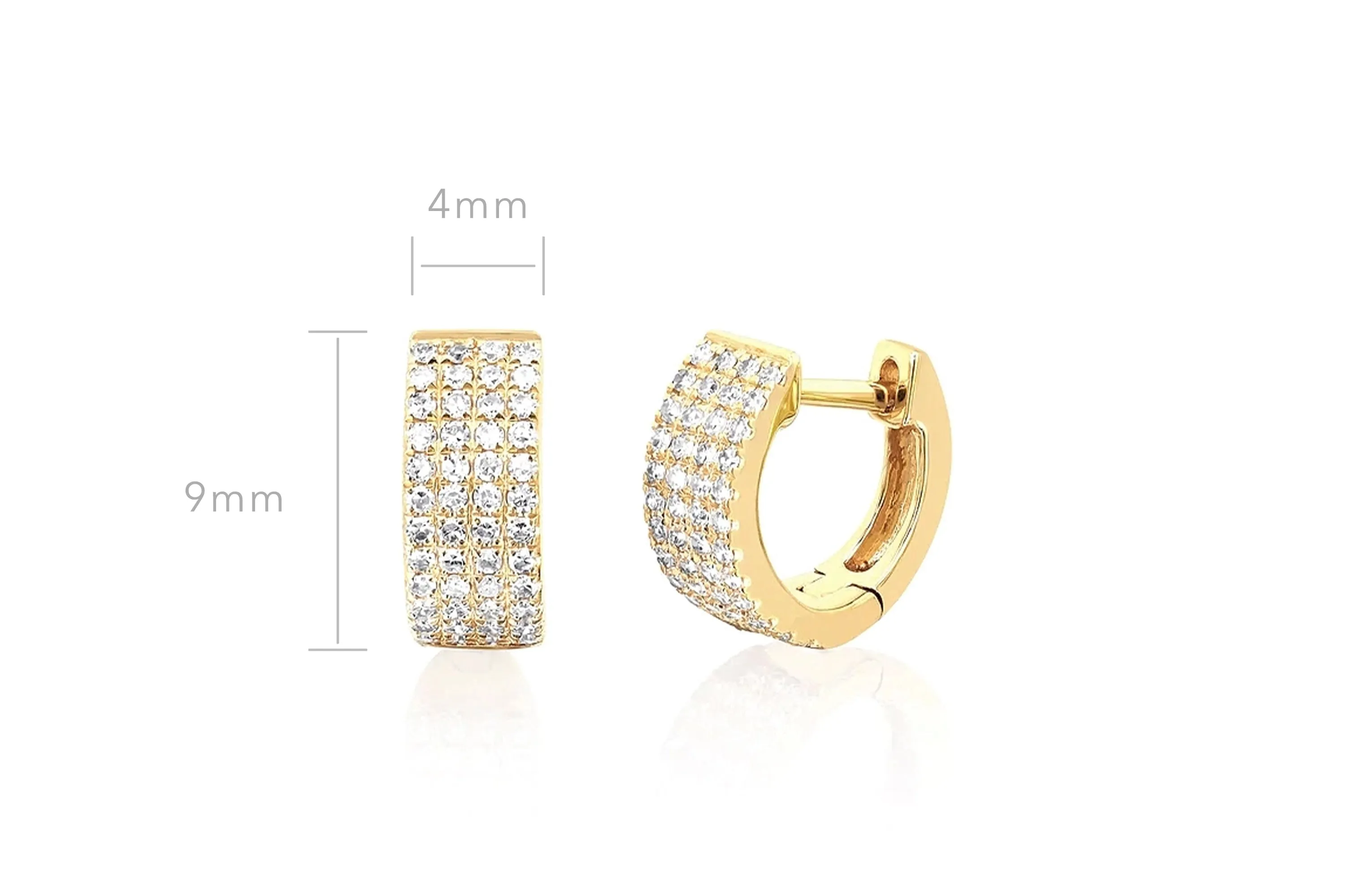 Diamond Jumbo Huggie Earrings