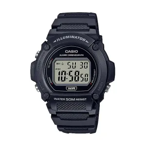 Digital Round Sport Watch - Black