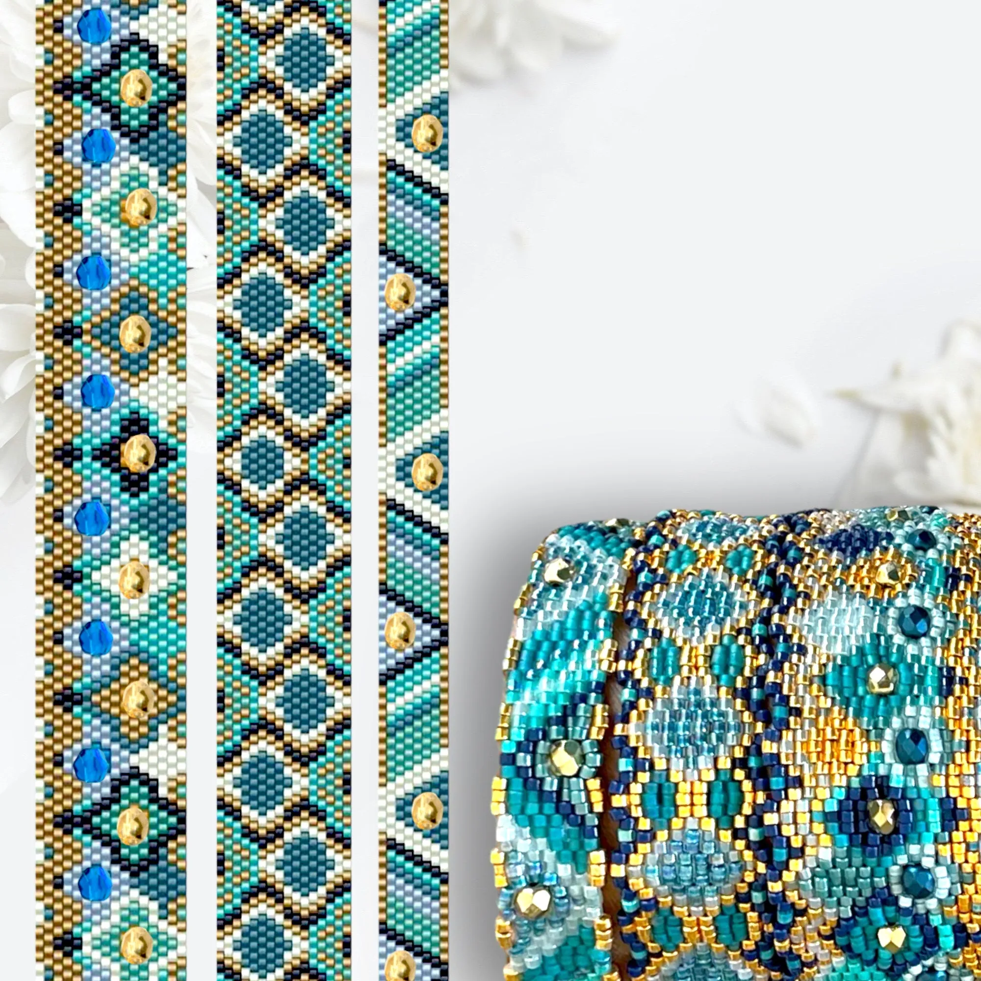 DIY Vertical Peyote Pattern - Bracelets modulaires CORDOBA