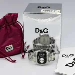 DOLCE & GABBANA Dual Time Watch Ref. DW0138 Wristwatch - Original D&G Box, Bag & Papers!