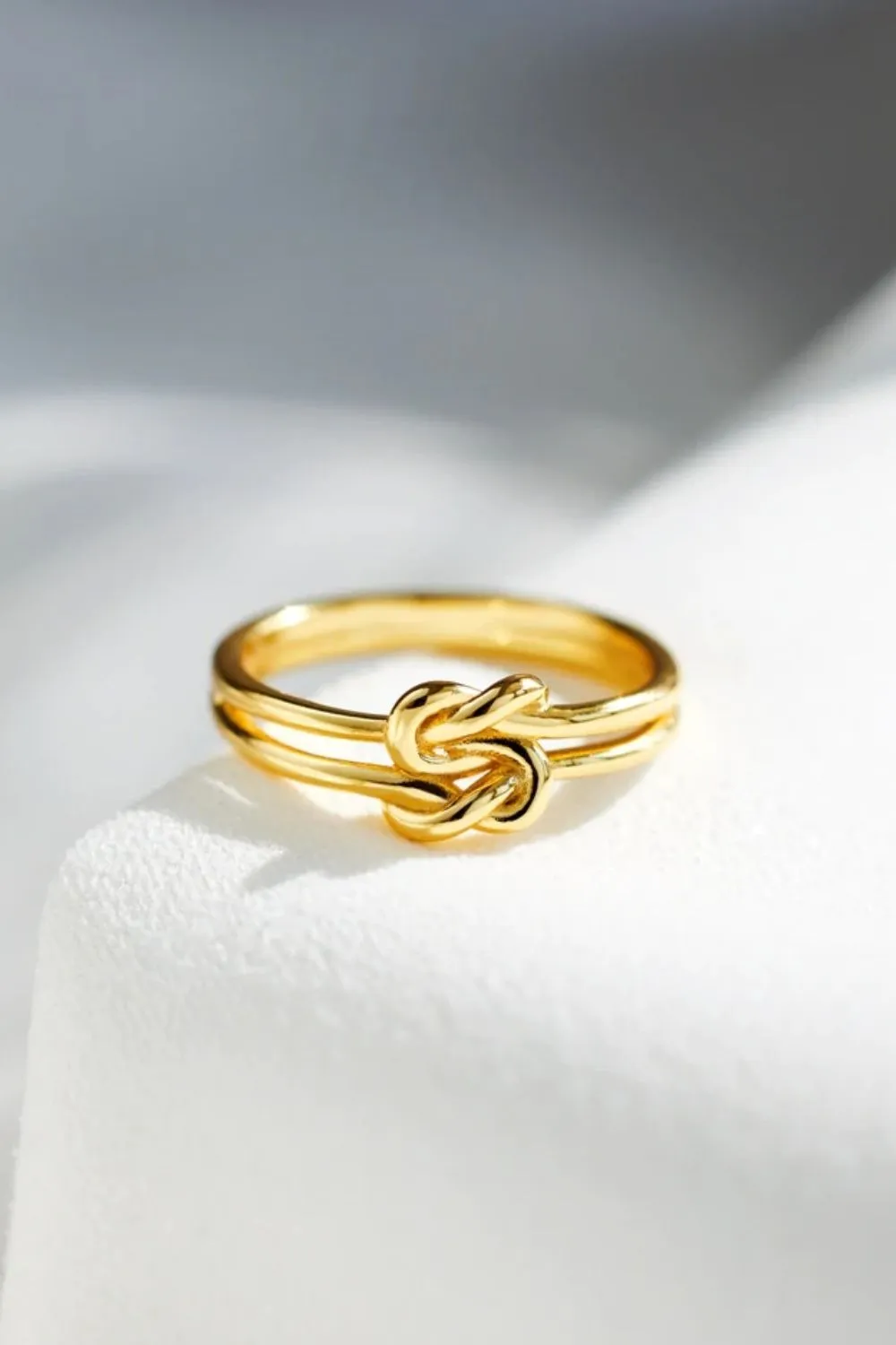 Double Band Square Knot Forever Ring