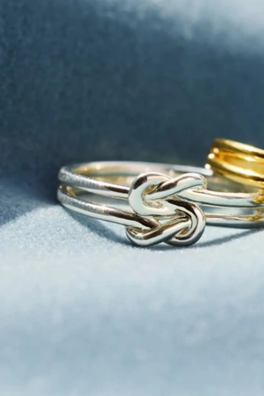 Double Band Square Knot Forever Ring