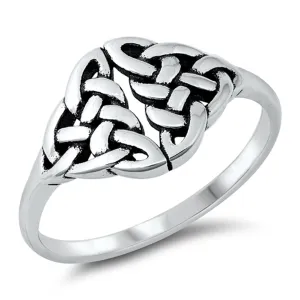 Double Celtic Trinity Ring Fashion Ring New .925 Sterling Silver Band Sizes 4-10