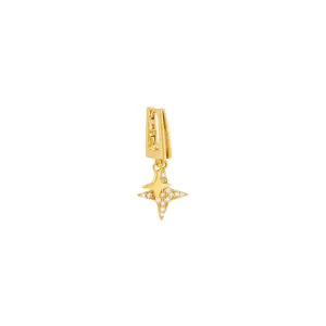 Double Dangling North Star Huggie Earring