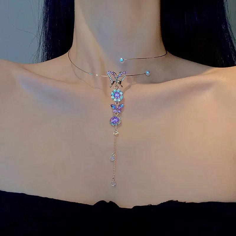 Double-layer Pearl Love Pendant Necklace Women Jewelry Wedding Party