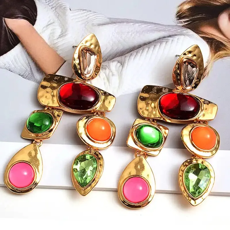 Dropping Gems Earrings