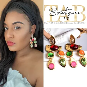 Dropping Gems Earrings