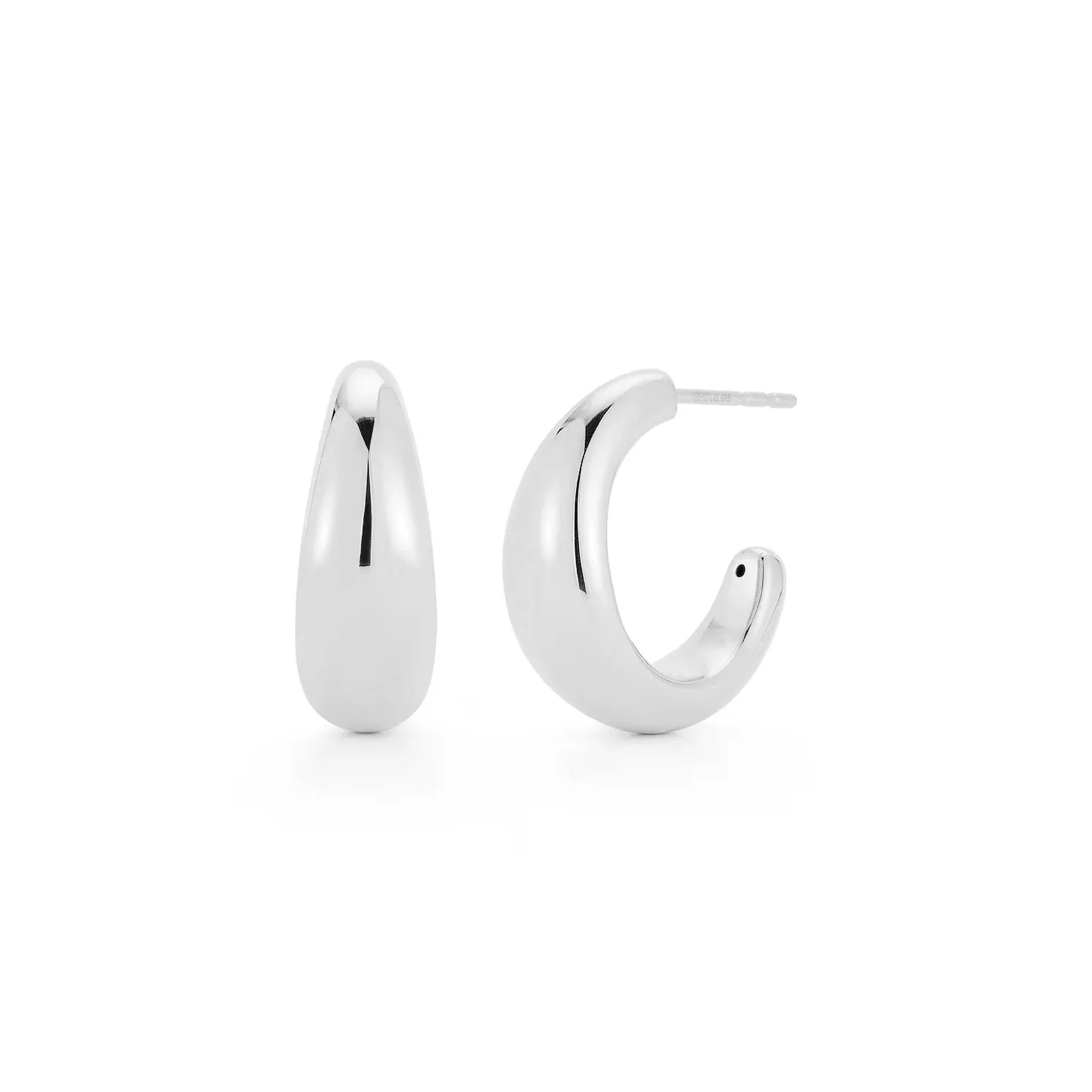 EF Collection Gold Jumbo Dome Hoop Earring