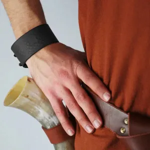 Embossed Leather Bracelet | Durable Adjustable Design