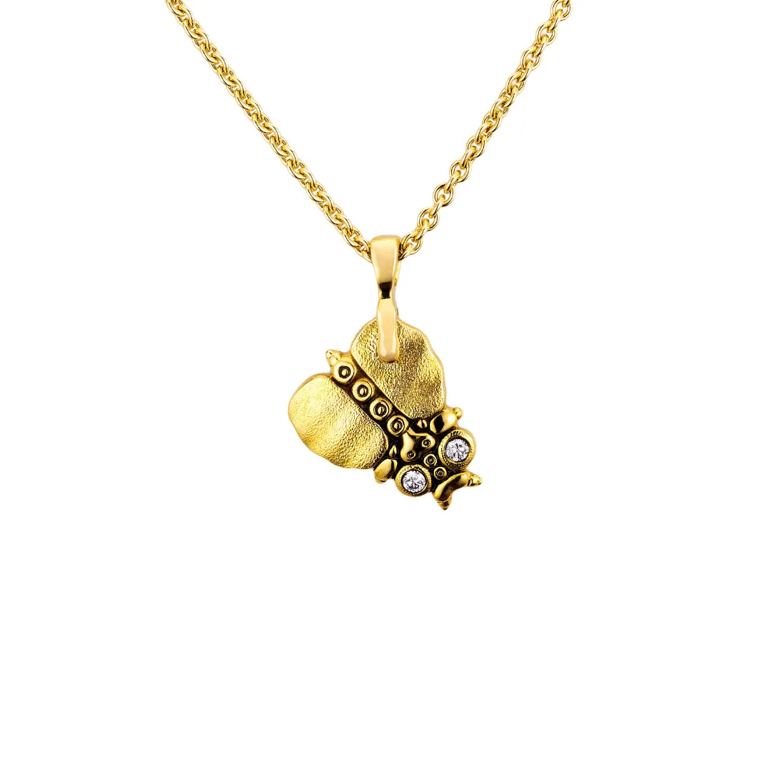 Entomology IV - Thoughtful Beetle Charm Pendant