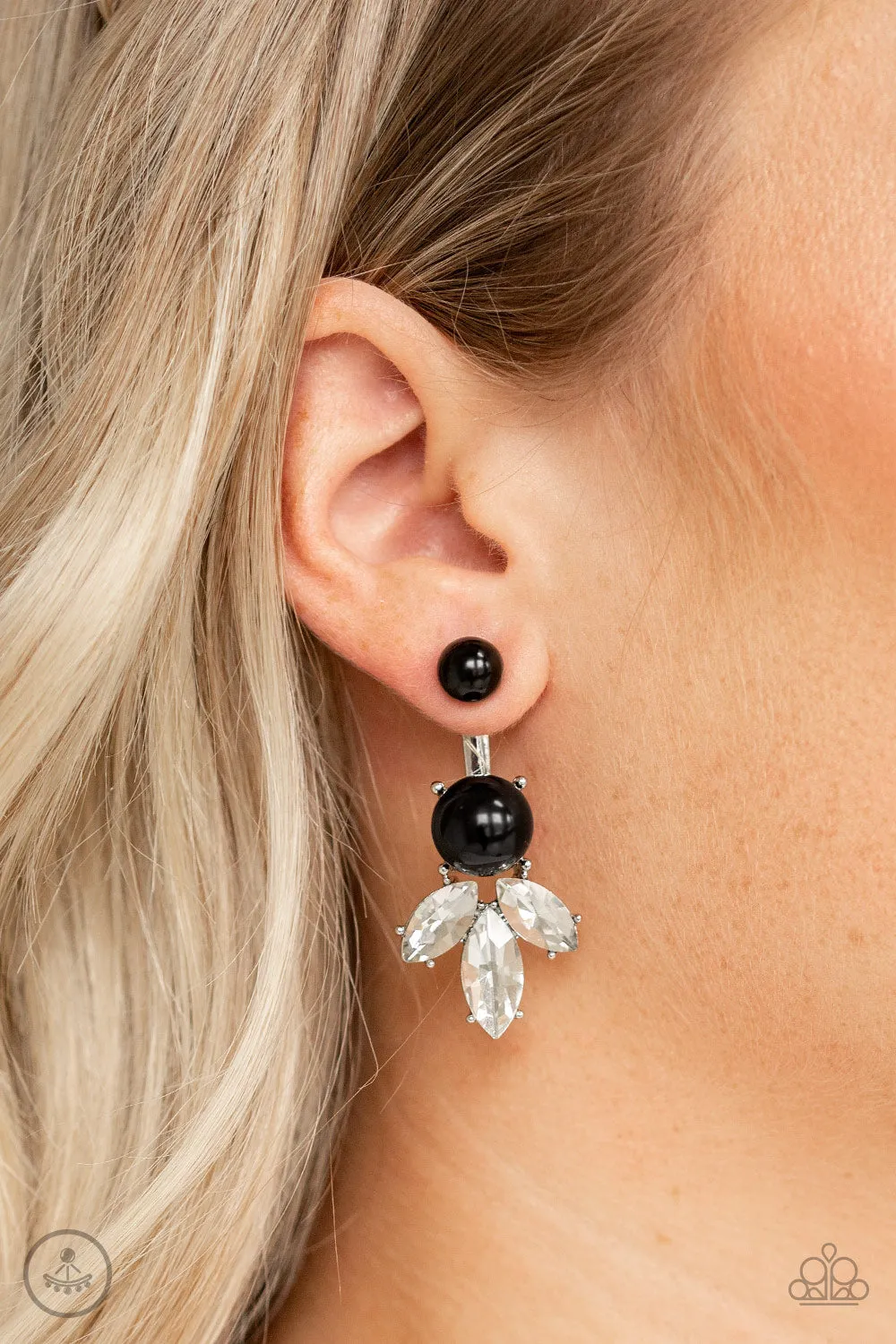 Extra Elite - Black Double-Sided Post Earring