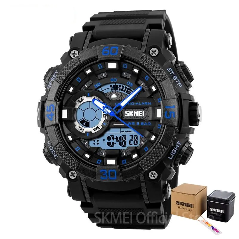 Fashion Sports Quartz Watches With Dual Display for Men