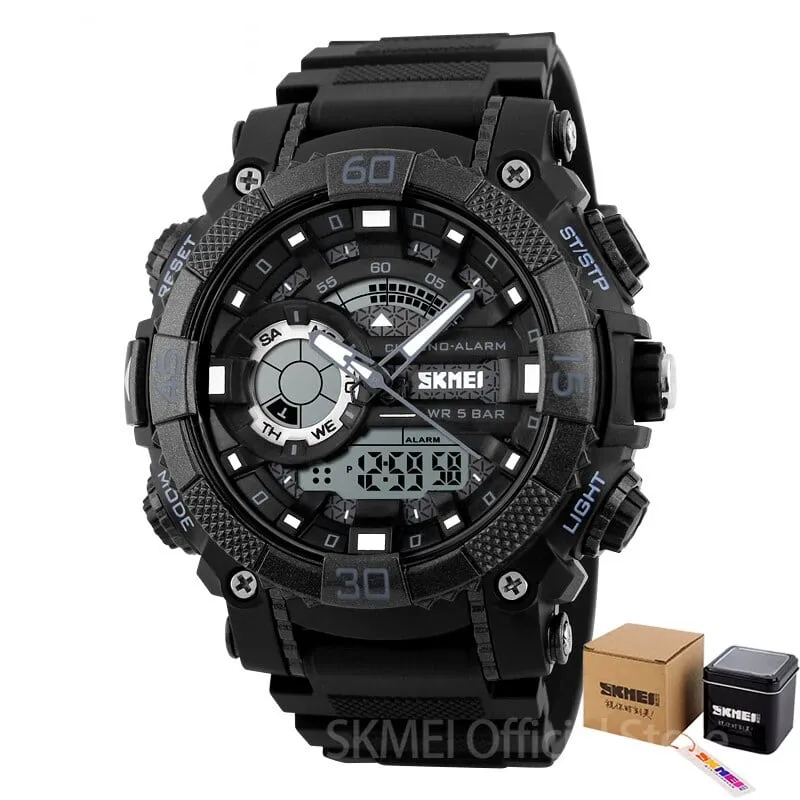 Fashion Sports Quartz Watches With Dual Display for Men