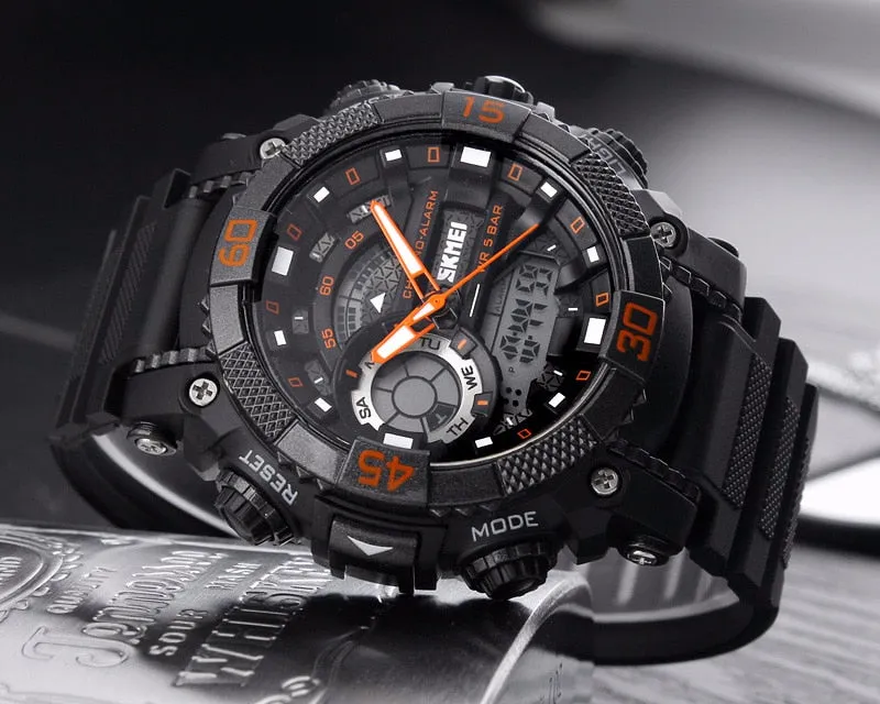 Fashion Sports Quartz Watches With Dual Display for Men