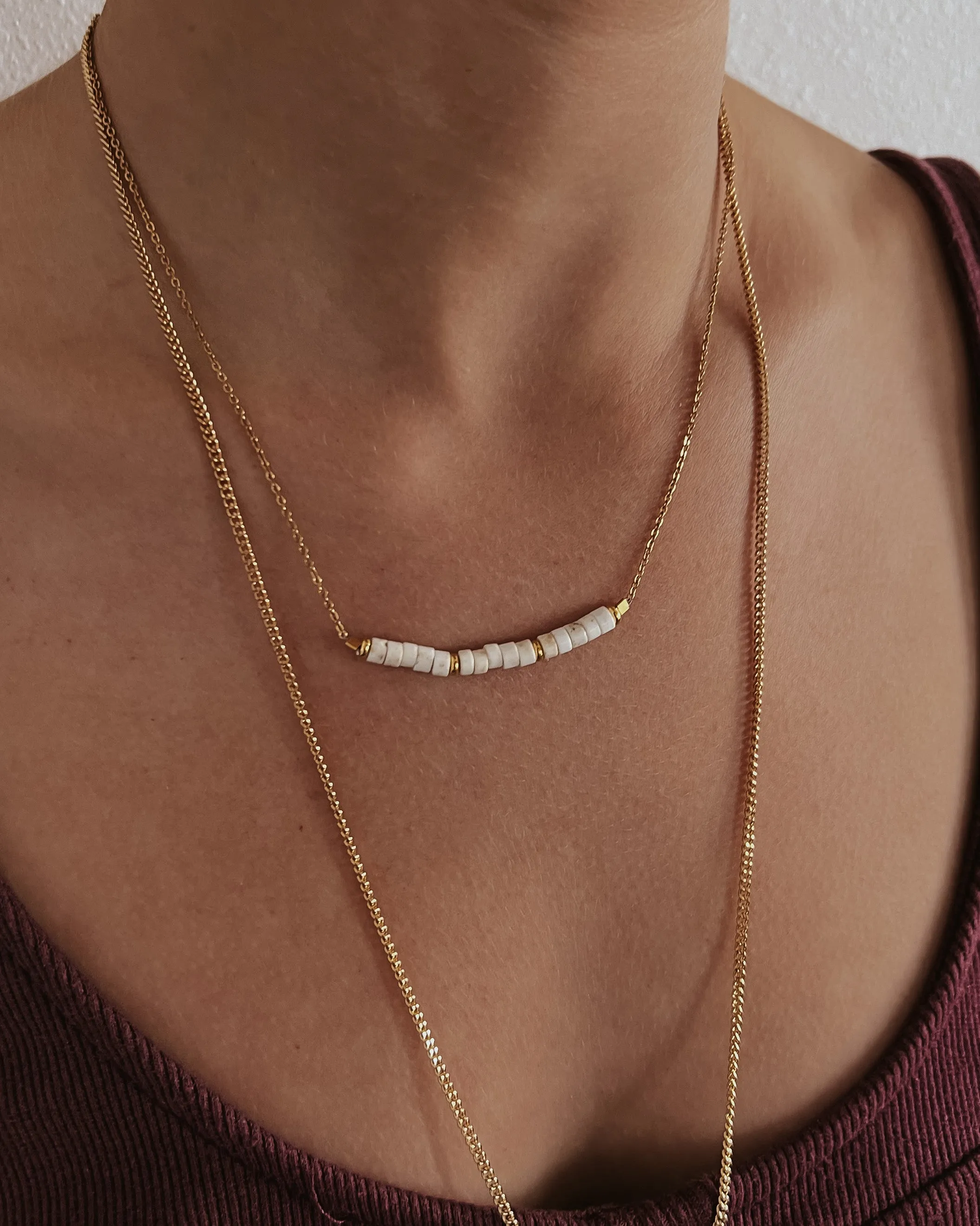 Flora Dainty Beaded Necklace || Choose Color