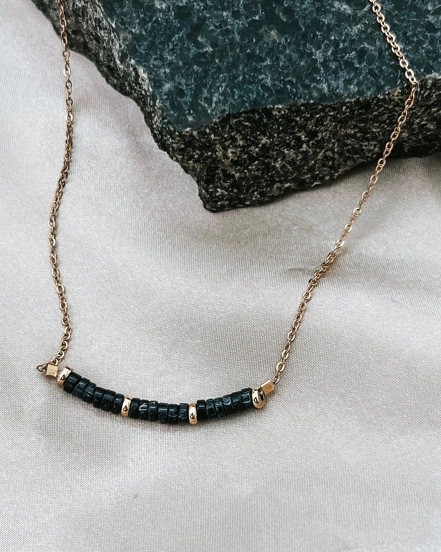 Flora Dainty Beaded Necklace || Choose Color