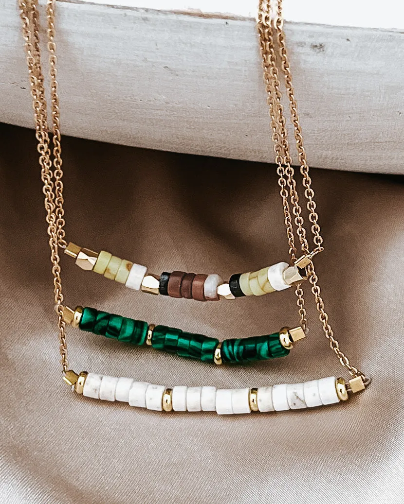 Flora Dainty Beaded Necklace || Choose Color