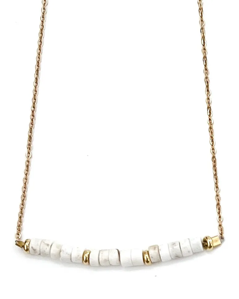 Flora Dainty Beaded Necklace || Choose Color