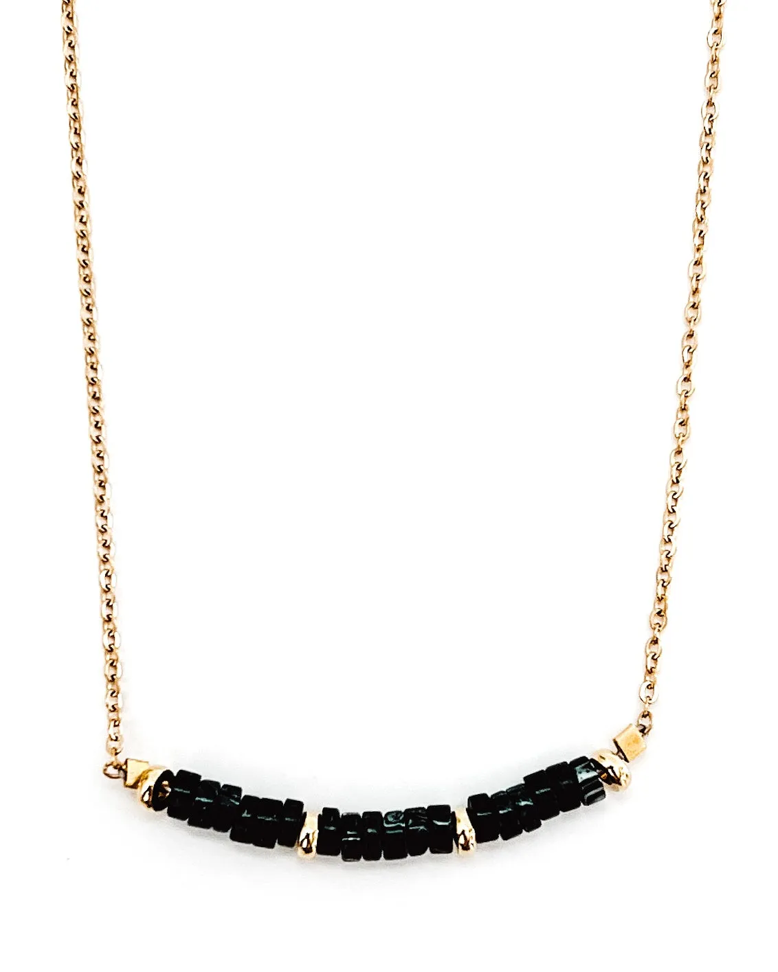 Flora Dainty Beaded Necklace || Choose Color