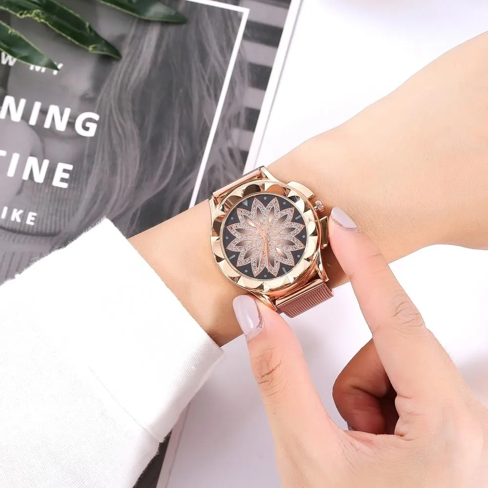 Floral Rhinestone Watch