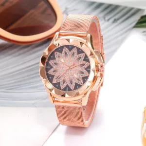 Floral Rhinestone Watch