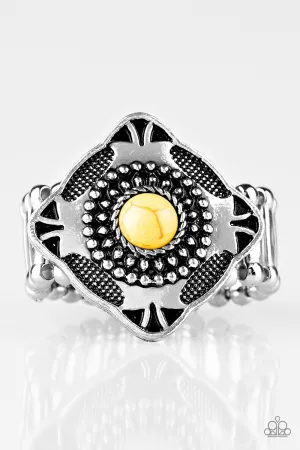 Four Corners Fashion Yellow Ring