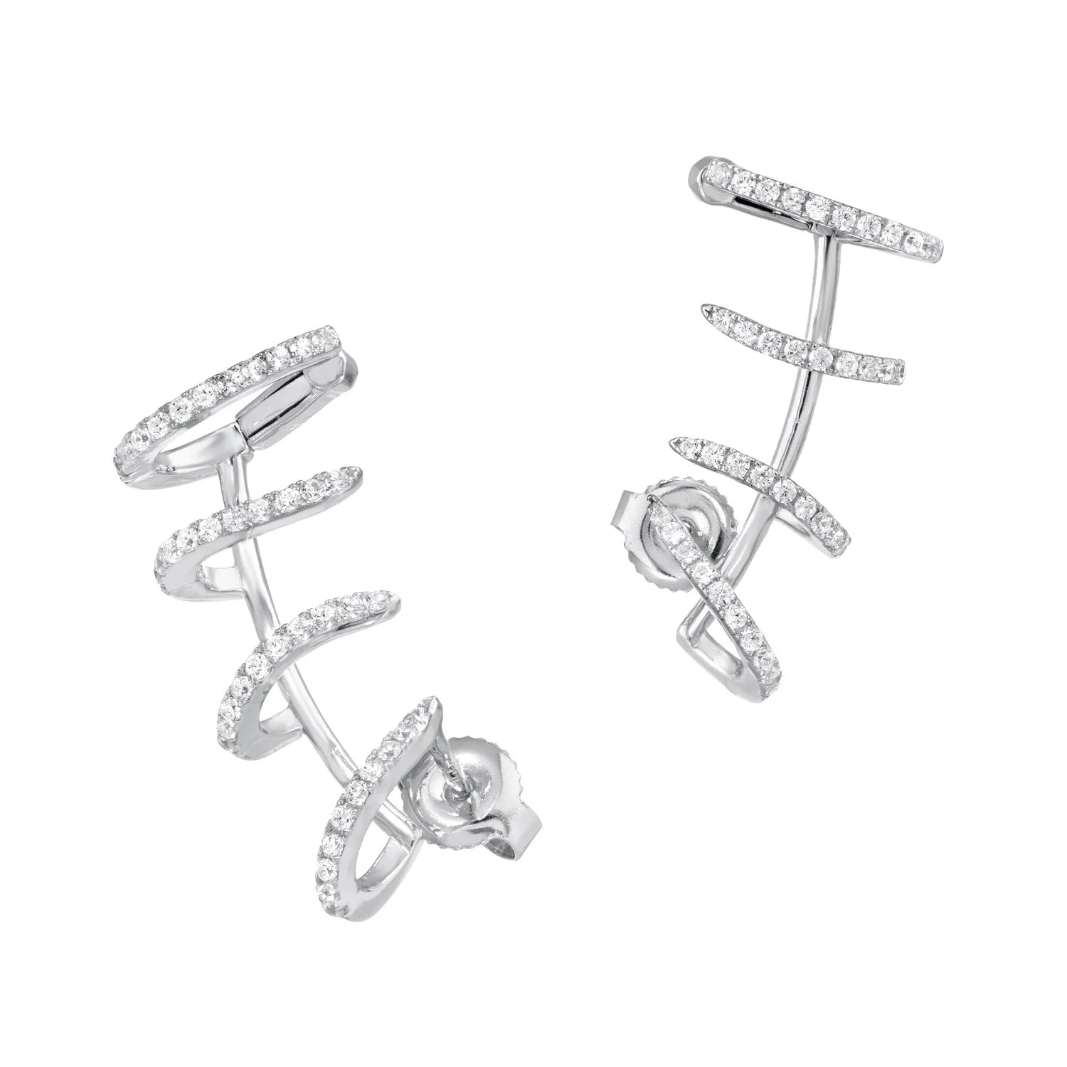 FOUR HUGGY EAR CLIMBERS WITH EAR CUFF