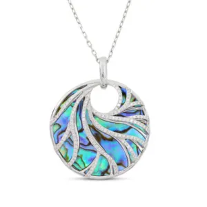 Frederic Sage Venus Collection Medium Diamond Abalone Pendant