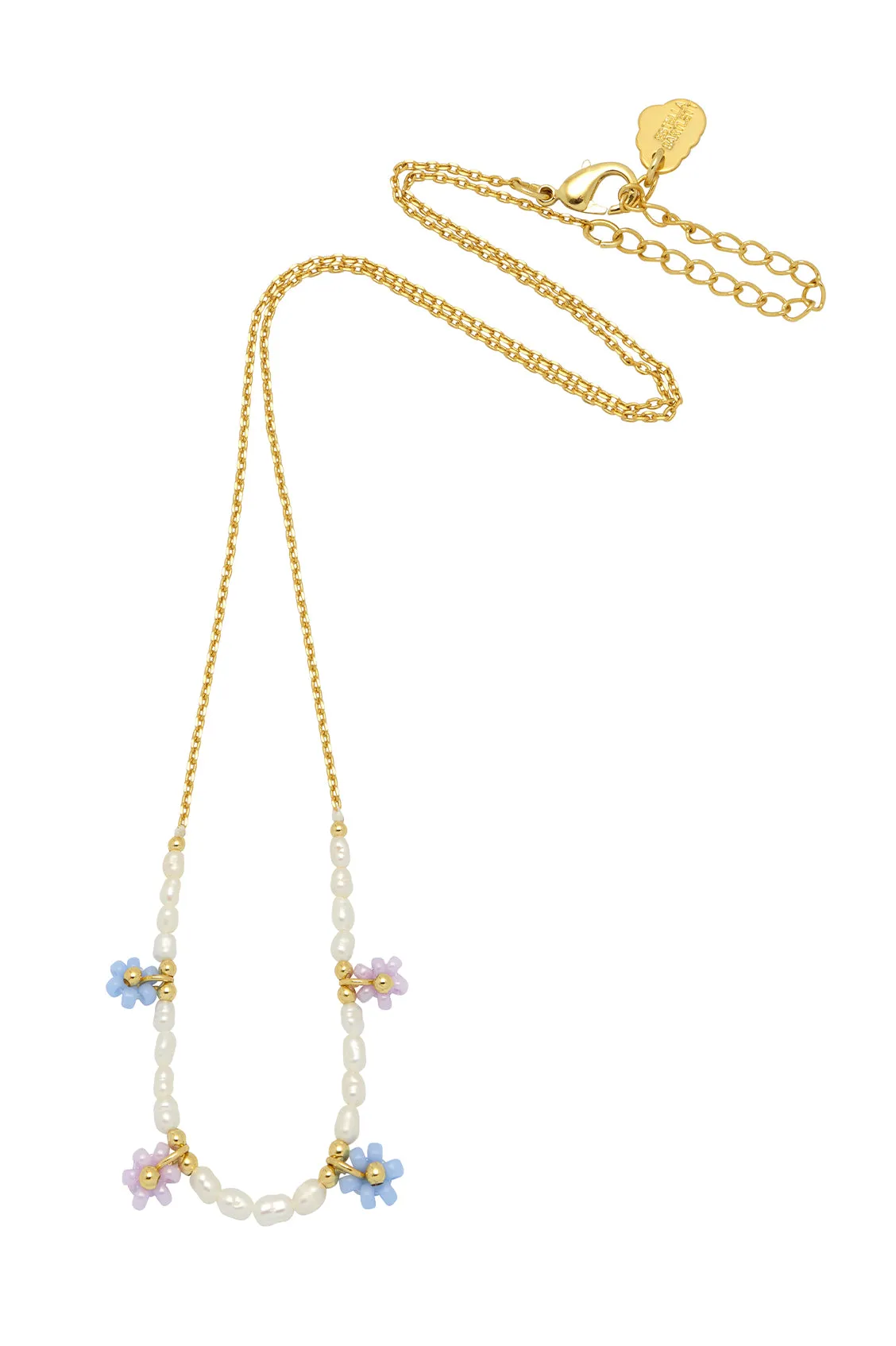 Freshwater Pearl and Miyuki Flower Necklace