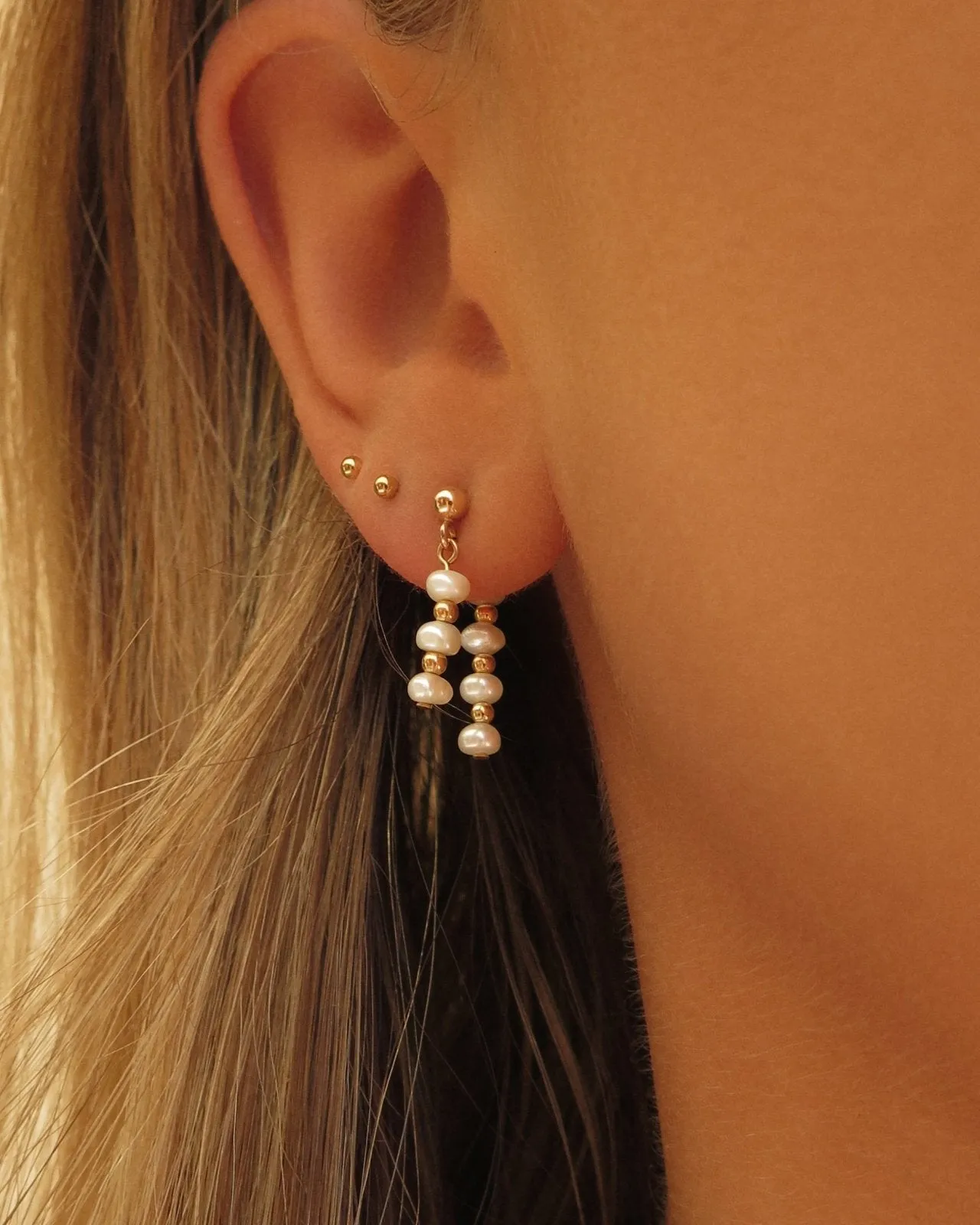 Freshwater Pearl Ear Jacket Earrings