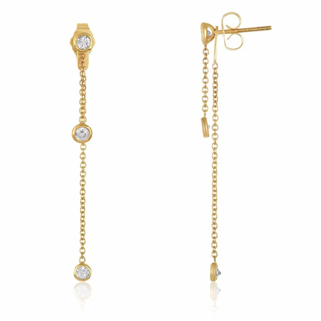 Front and Back Diamond Earrings